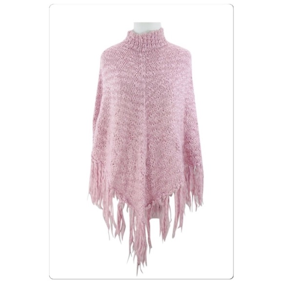 Kenneth Cole Reaction Jackets & Blazers - Kenneth Cole Reaction knit fringed poncho size M